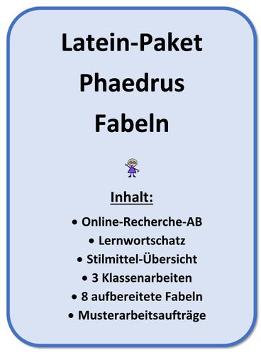 Latein-Paket: Fabeln des Phaedrus (mit Texten!) – Unterrichtsmaterial