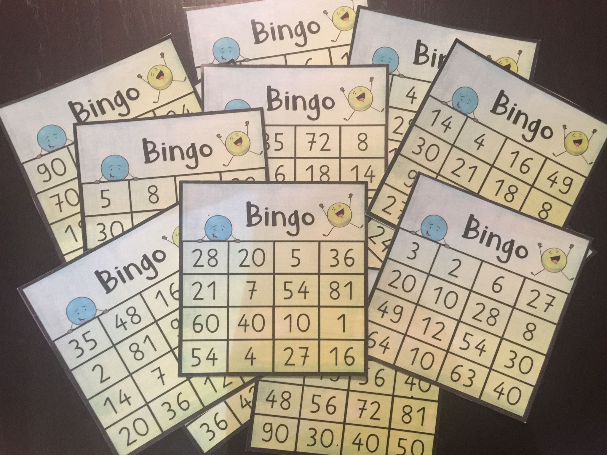 Bingo Karten Einmaleins Unterrichtsmaterial Im Fach Mathematik